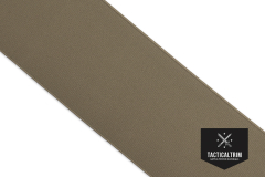 Polyester Elastic Webbing Tan 499 4", woven, CUSTOM CUT