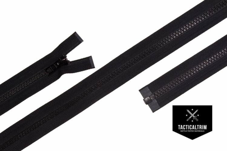 YKK Vislon 10VS, separating Zipper, single side opening, 15cm Black