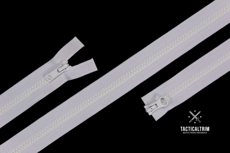 YKK Vislon 5VS, separating Zipper, double side opening, 60cm White