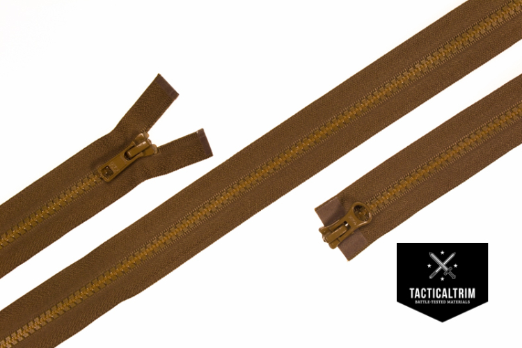YKK teilbarer Profilreißverschluß Vislon 5VS, Zweiwegöffnung 60cm Coyote Brown