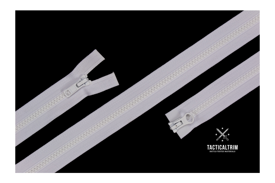 YKK Metall-Reißverschluss Offenes Ende - 56 Cm, Nickelfrei, Farbe Weiß - Perfekt Für Jacken, Taschen & Leder