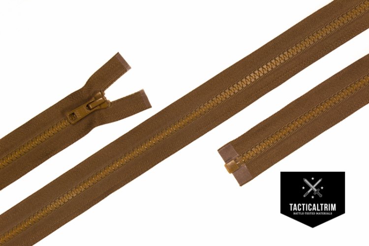 YKK Vislon 5VS, separating Zipper, single side opening, 70cm Coyote Brown