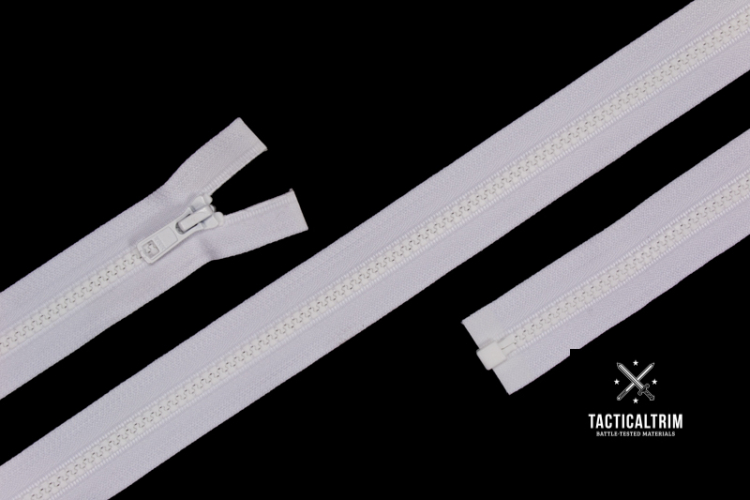 YKK Vislon 5VS, separating Zipper, single side opening, 60cm White