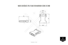 WB25 Gehäuse Split-Bar 2M Warrior-Serie 25 mm Coyote...