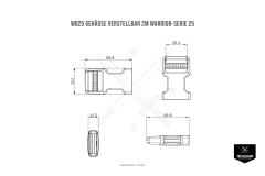 WB25 Gehäuse Verstellbar 2M Warrior-Serie 25 mm RAL7013