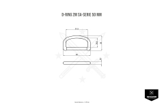 D-Ring 2M SA-Serie 50 mm Schwarz