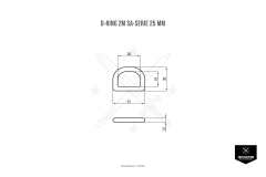 D-Ring 2M SA-Serie 25 mm Coyote Brown