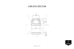 D-Ring 2M SA-Serie 25 mm RAL7013