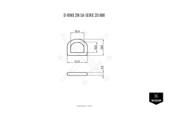D-Ring 2M SA-Serie 20 mm Schwarz
