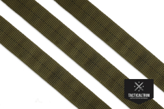 Nylon Tubular Gurtband Olive Drab 25 mm, gewebt, Meterware