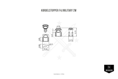 Kordelstopper F4/Military 2M F-Serie Tan 499