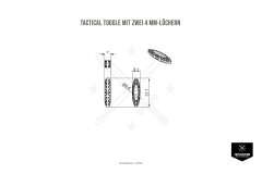 Tactical Toggle mit zwo 4 mm-Löchern Coyote Brown