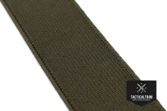 Polyester Elastic Webbing Olive Drab 40 mm (1.5"), woven, CUSTOM CUT