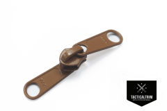YKK 5 CI slider, double pull Coyote Brown