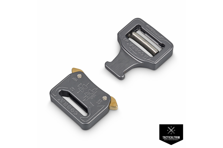 FC25EVF-ELOX AustriAlpin COBRA® ORIGINAL buckle male adjustable 25mm Wolf Grey anodized Standard Clips