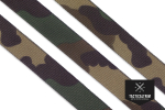 Polyamid Webbing M81 Woodland 1, Double-Side Printed, CUSTOM CUT