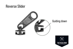 YKK Reverse Coil Slider size 8, Single-Pull Non-lock, Sand