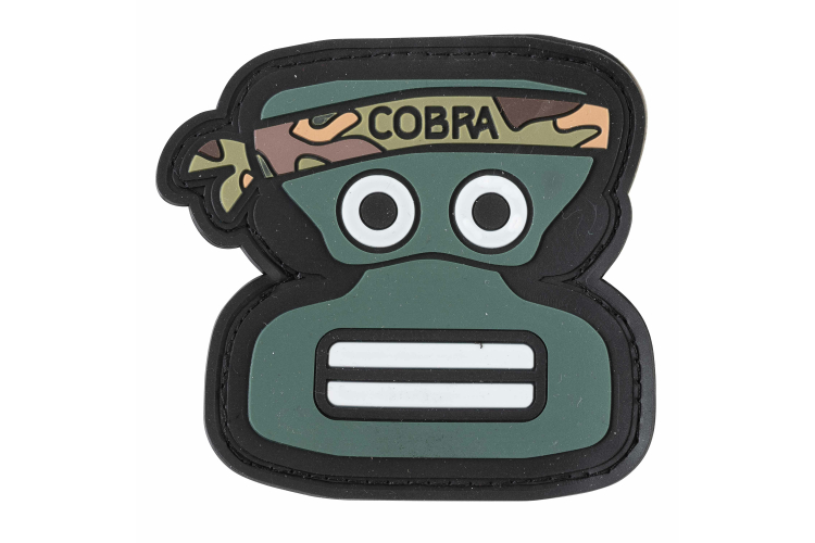 COBRA® Emoji Patch "Grin" mit Kletthaken 76x71mm