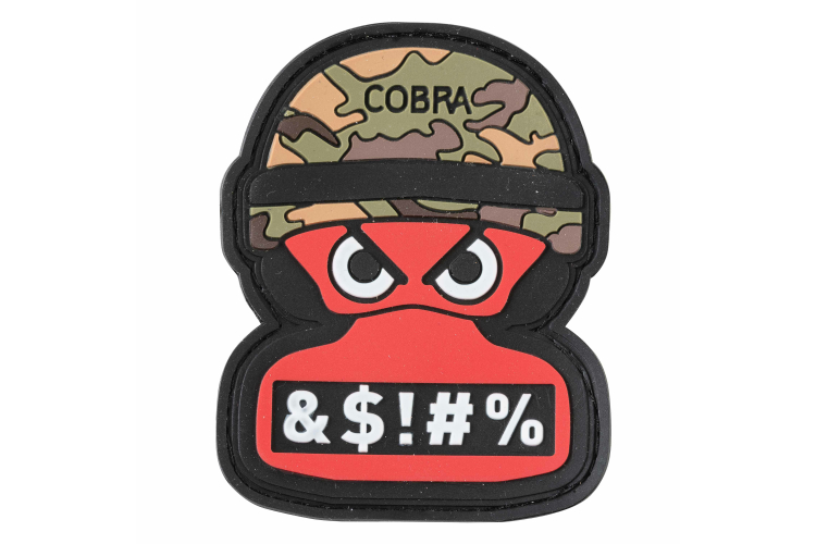 COBRA® Emoji Patch "Angry" mit Kletthaken 60x77mm