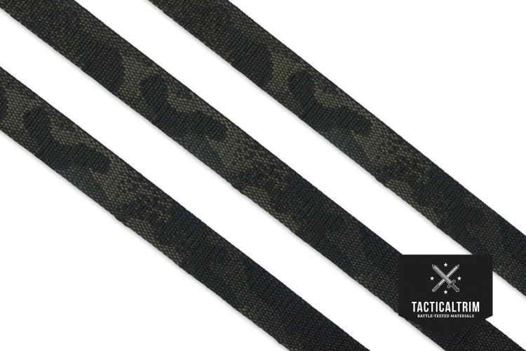 Polyester Gurtband MultiCam® Black 19 mm, gewebt, Meterware