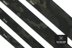 Polyester Gurtband MultiCam® Black 19 mm, gewebt, Meterware