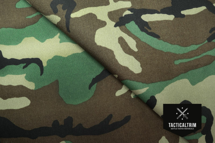 X50 TACTICAL M81 Woodland X-Pac® X3-Laminate with 500 den Nylon and 400 den Aramid X-PLY®  Segment 72 cm x 100 cm