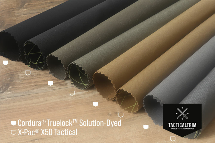 X50 TACTICAL Black X-Pac® X3-Laminat mit 500denier Nylon und 400den Aramid X-PLY®  Teilstück 72cm x 100cm
