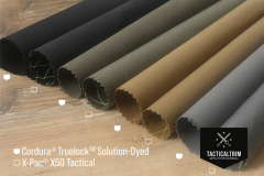 X50 TACTICAL Black X-Pac® X3-Laminat mit 500 den Nylon und 400 den Aramid X-PLY®  Teilstück 72 cm x 100 cm