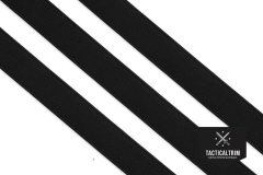Polyester Elastic Webbing Black 20 mm (0.75"), woven, CUSTOM CUT