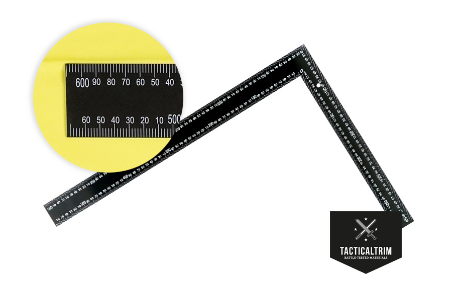 90-Degree-Ruler Steel cm-scale Black 600 mm × 400 mm, 10,30 €