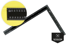 90-Degree-Ruler Steel cm-scale Black...