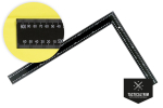 90-Degree-Ruler Steel cm-scale Black 600mmנ400mm