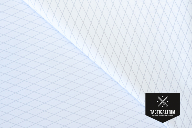 VX21 White X-Pac® X4-Laminate with 210 den Nylon, X-PLY® and 50 den Polyester Backing Segment 74 cm x 100 cm