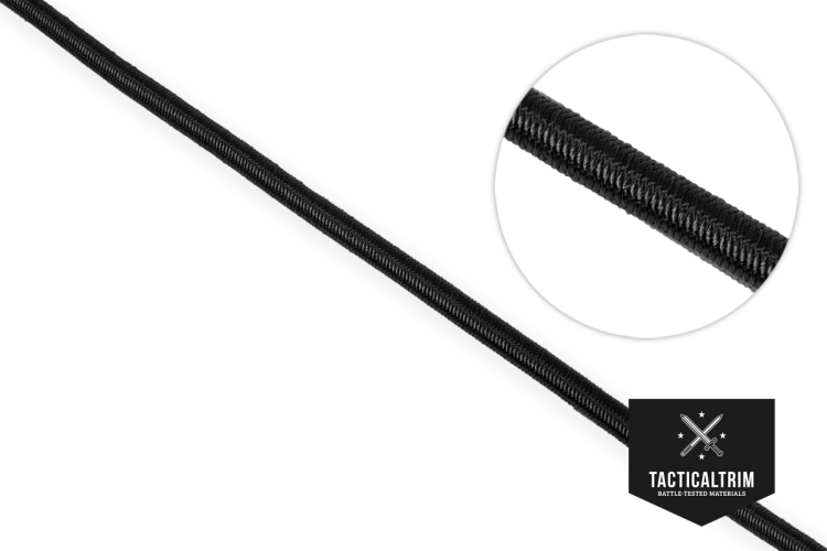 Shock Cord INVISTA CORDURA® TRUELOCK(TM) elastisch Schwarz 3,2 mm (1/8")
