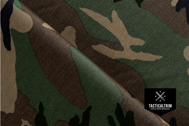 Sample 500 den WESTRIDGE® Nylon PU-coated M81 Woodland approx. 14.8 cm x 10.5 cm