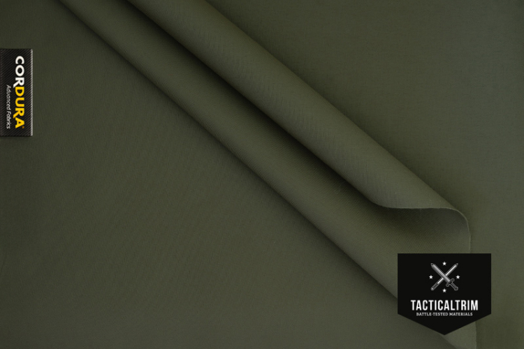 Muster 500 den/500 den MOLLEtex INVISTA CORDURA® TRUELOCK(TM) Solution-Dyed Ranger Green/Ranger Green ca. 14,8 cm x 10,5 cm