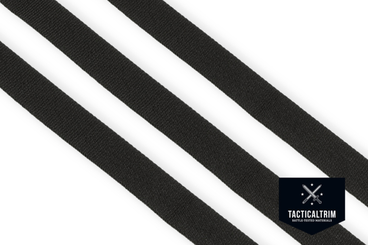 Nylon Gurtband Schwarz Solution-Dyed, 19 mm, Meterware