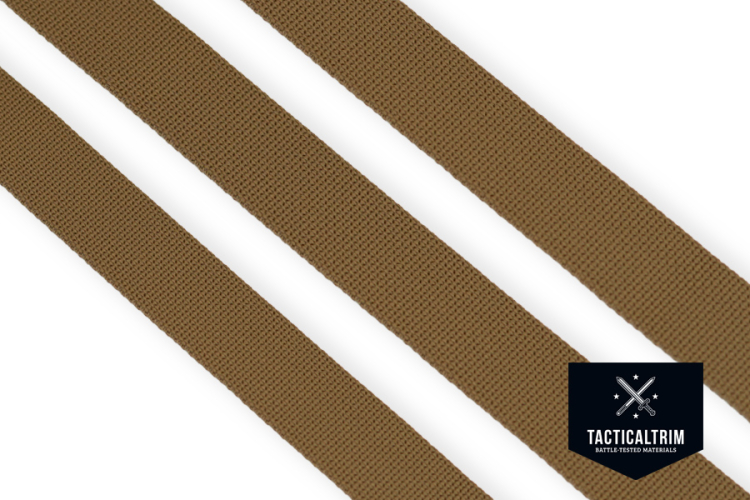 Nylon Gurtband Coyote Brown Solution-Dyed, 25 mm, Meterware