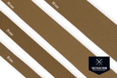 Nylon Gurtband Coyote Brown Solution-Dyed, 40 mm, Meterware