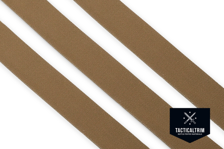 Nylon Einfassband Coyote Brown Solution-Dyed, 25 mm, Meterware