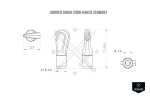 Großer Shock Cord-Haken Schwarz