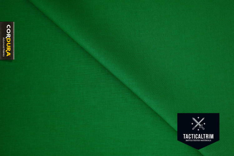 Sample 560 dtex INVISTA CORDURA® AC-coated PFC-Free Green approx. 14.8 cm x 10.5 cm