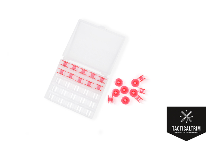 Spulenbox inkl. 20 Nähmaschinenspulen für Power Stitch PRO Transparent