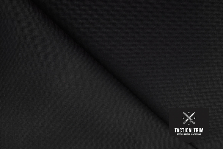 Muster 1100 dtex INVISTA CORDURA® AC-beschichtet Nano C6 Kreuzköperbindung Black ca. 14,8 cm x 10,5 cm