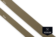Nylon Einfassband Tan 499 Solution-Dyed, 25 mm, Meterware