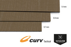 Coyote Brown Curv® Tactical 0,9 mm (1/12) Zwölftel Platte 45 cm x 37 cm